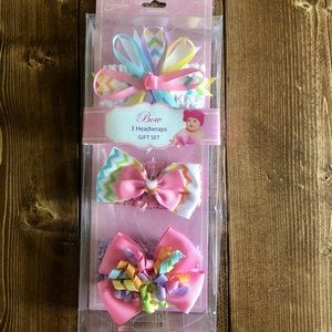 Set of 3 hair bows for baby girls